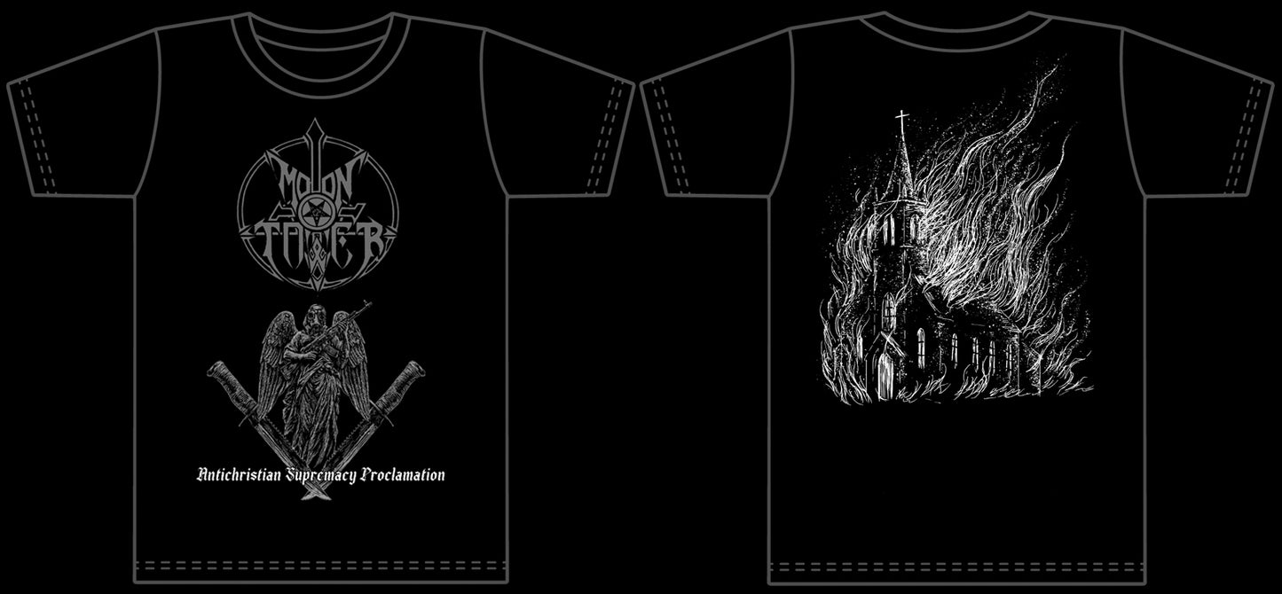 NEW!!! MOONTOWER "Antichristian Supremacy Proclamation" 2 Sided T-Shirt
