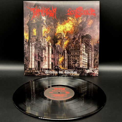 Tormentador / Goatsemen "Altares em Chamas" Split LP - Black/Death Metal from Brazil/Peru