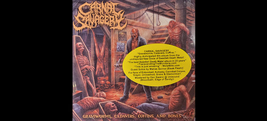 CARNAL SAVAGERY "Graveworms, Cadavers, Coffins and Bones" CD - Swedish Death Metal